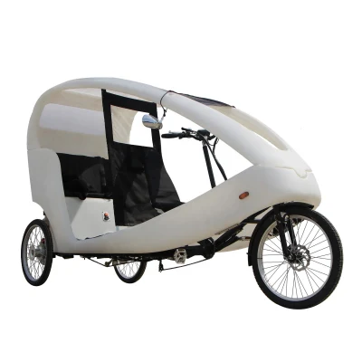 Neues Design für Erwachsene, elektrisches Lastenfahrrad, Dreirad, drei Räder, Passagier, Solarauto, Outdoor, Rikscha, Velo, Taxi